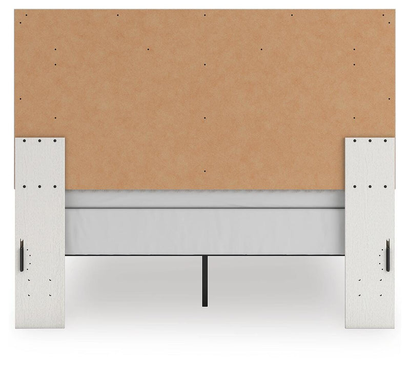 Zuraleus Queen Upholstered Panel Bed, Dresser and Mirror - PCB3381B7