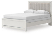 Zuraleus Queen Upholstered Panel Bed, Dresser and Mirror - PCB3381B7