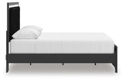 Zuraleus Queen Upholstered Panel Platform Bed, Dresser and Mirror - PCB3380B3