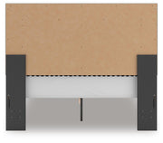 Zuraleus Queen Upholstered Panel Platform Bed, Dresser and Mirror - PCB3380B3
