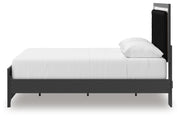 Zuraleus Queen Upholstered Panel Platform Bed, Dresser and Mirror - PCB3380B3