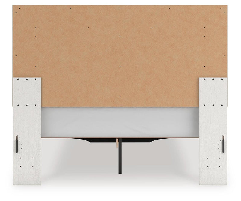 Zuraleus Queen Upholstered Panel Platform Storage Bed, Chest and  Nightstand in White - PKG022801