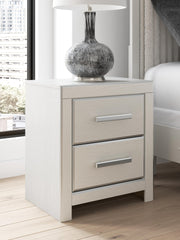 Zuraleus Queen Upholstered Panel Platform Storage Bed, Chest and  Nightstand in White - PKG022801