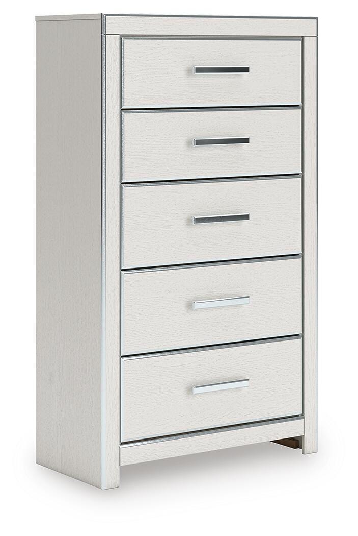 Zuraleus Queen Upholstered Panel Platform Storage Bed, Chest and  Nightstand in White - PKG022801
