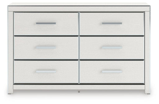 Zuraleus Queen Upholstered Panel Platform Storage Bed, Dresser and Chest in White - PKG022800