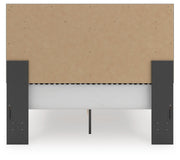Zuraleus Queen Upholstered Panel Platform Storage Bed, Dresser and Mirror - PCB3380B5