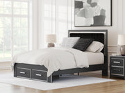 Zuraleus Queen Upholstered Panel Platform Storage Bed, Dresser and Mirror - PCB3380B5