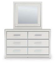 Zuraleus Queen Upholstered Panel Platform Storage Bed, Dresser and Mirror - PCB3381B5