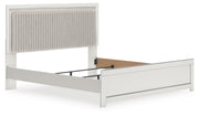 Zuraleus White King Upholstered Panel Bed - PCB3381B10