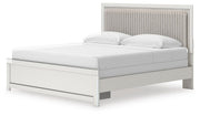 Zuraleus White King Upholstered Panel Bed - PCB3381B10