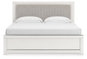 Zuraleus White King Upholstered Panel Bed - PCB3381B10