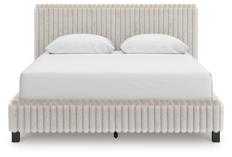 Zuraleus White Queen Upholstered Bed - PCB3381B11