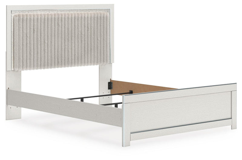 Zuraleus White Queen Upholstered Panel Bed - PCB3381B6
