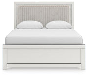 Zuraleus White Queen Upholstered Panel Bed - PCB3381B6