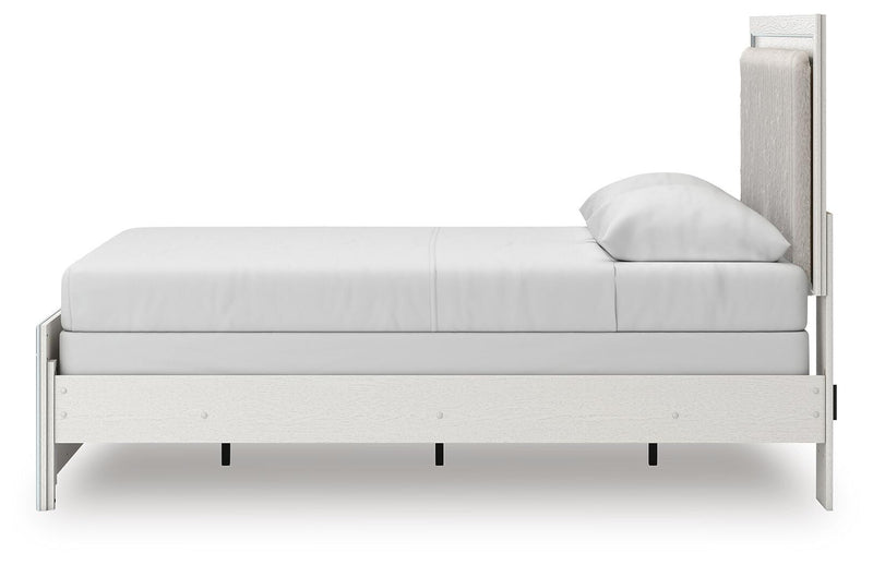 Zuraleus White Queen Upholstered Panel Bed - PCB3381B6