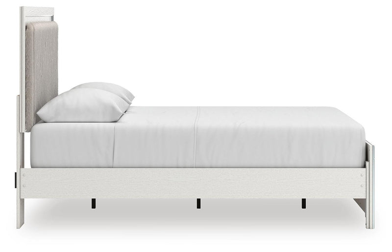Zuraleus White Queen Upholstered Panel Platform Bed - PCB3381B2