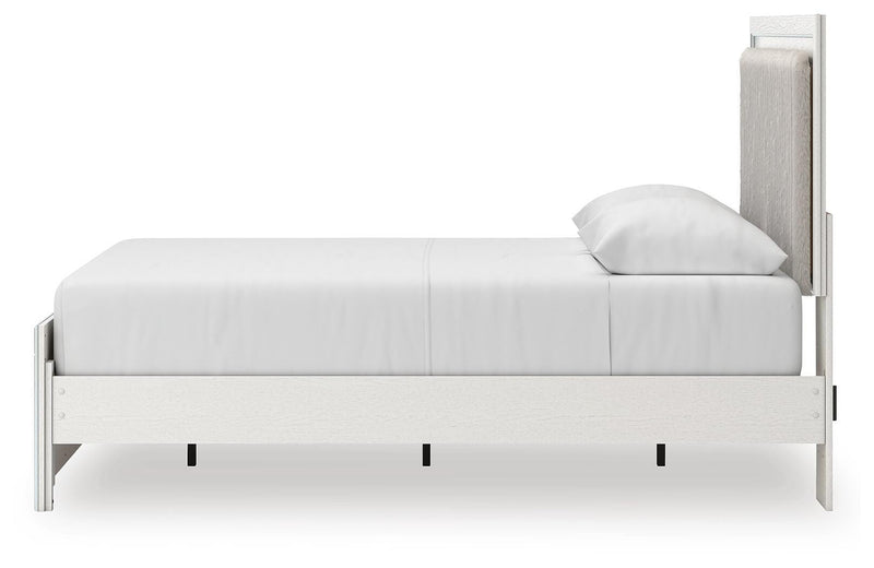 Zuraleus White Queen Upholstered Panel Platform Bed - PCB3381B2