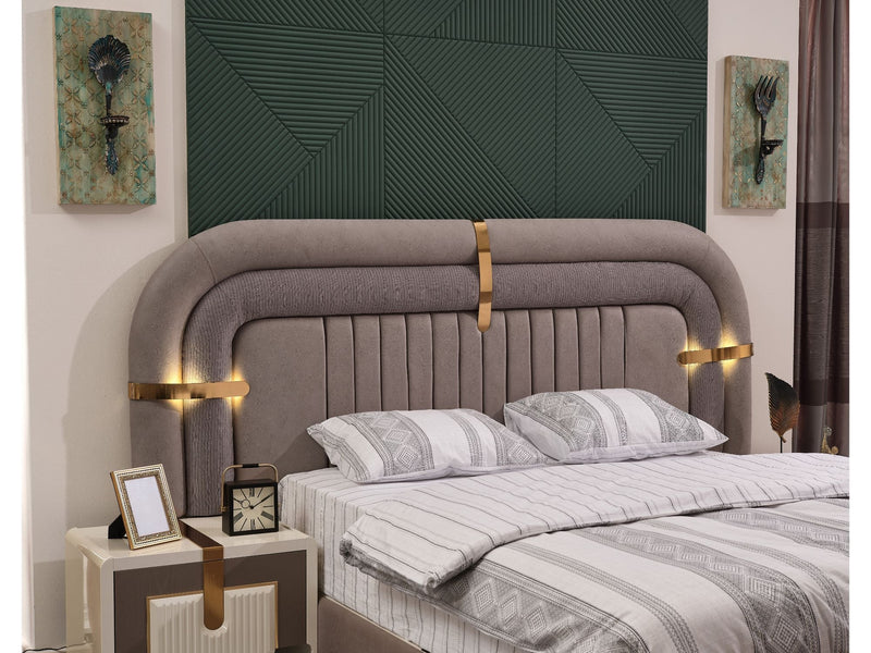 Zurich Bedroom (Queen Frame With Headboard & Dresser With Mirror & 2 Nightstand) - 120-ZUR-SET