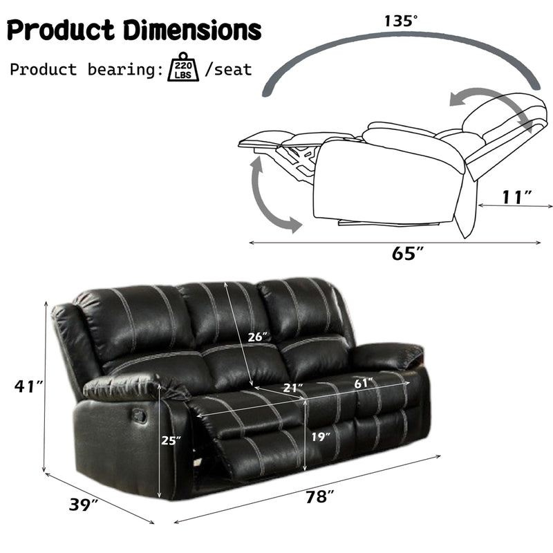 Zuriel Motion Sofa - LV52285