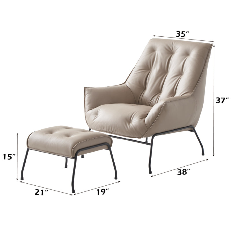Zusa Accent Chair & Ottoman - AC02381