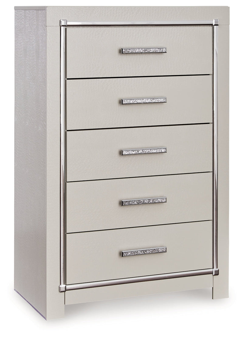 Zyniden Silver Chest of Drawers from Ashley - Luna Furniture