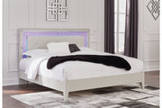 Zyniden Silver King Upholstered Panel Bed - Gate FurnitureKing Bed
