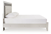 Zyniden Silver King Upholstered Panel Bed - Gate FurnitureKing Bed