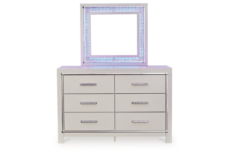 Zyniden Silver Upholstered Panel Bedroom Set - Gate FurnitureBedroom Set