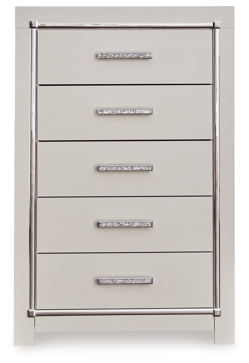 Zyniden Silver Upholstered Panel Bedroom Set - Gate FurnitureBedroom Set