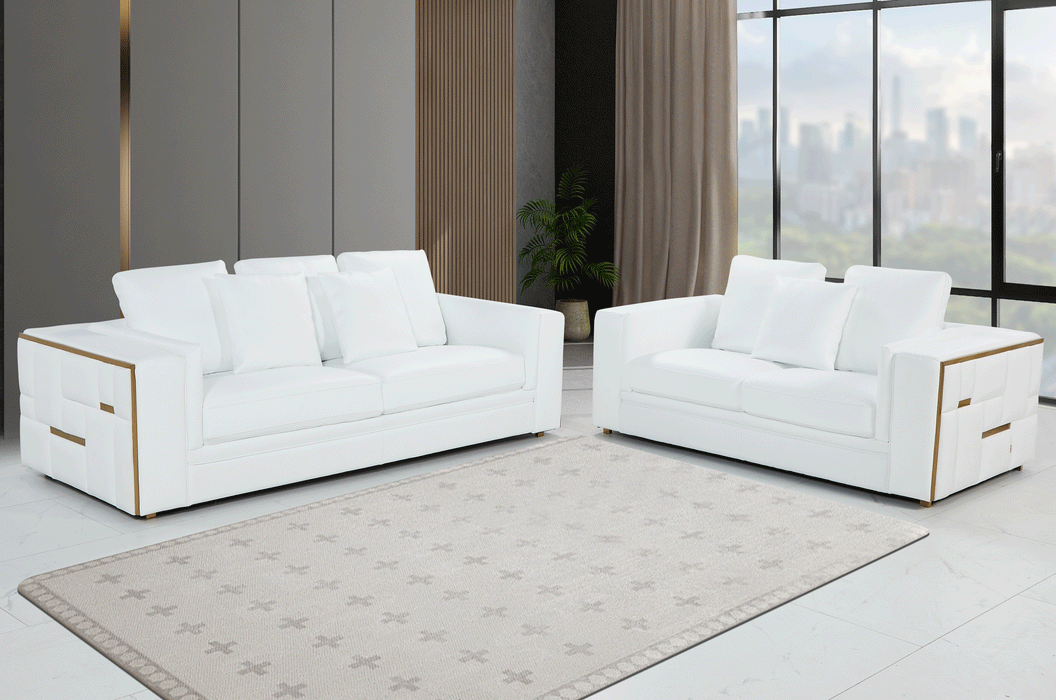 1005 White Living Room Set - Gate Furniture