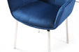 1218 Swivel Dining Chair Navy Blue Fabric - i36558 - Gate Furniture