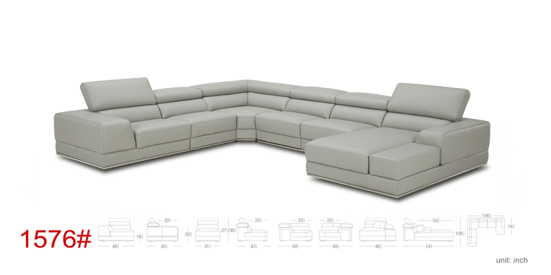 1576 Sectional Right By Kuka - Gate FurnitureSectional