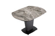 2417 Marble Table Grey Taupe With 3405 Chairs Beige Set - Gate Furniture