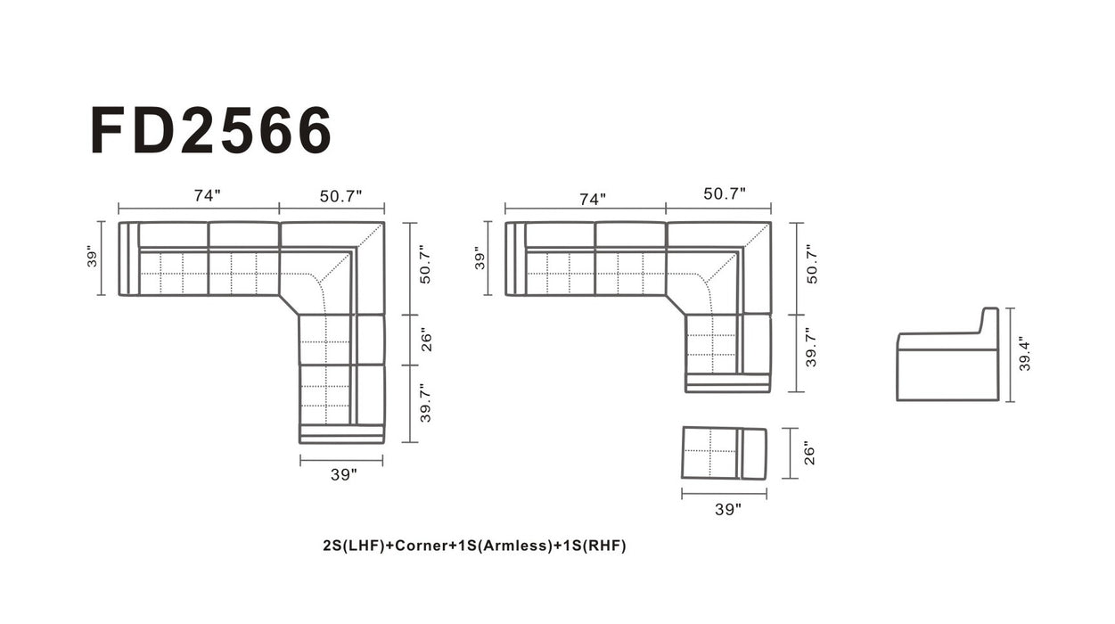 2566 Sectional — Gate Furniture