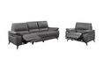 2934 Dark Grey W/ Electric Recliners Set - Gate Furniture