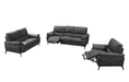 2934 Dark Grey W/ Electric Recliners Set - Gate Furniture