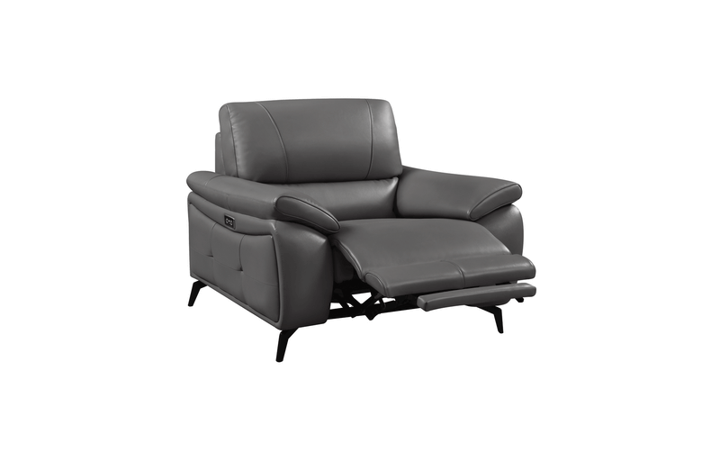 2934 Dark Grey W/ Electric Recliners Set - Gate Furniture