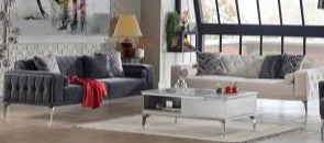 Loretto Opak Anthracite Living Room Sleeper Set