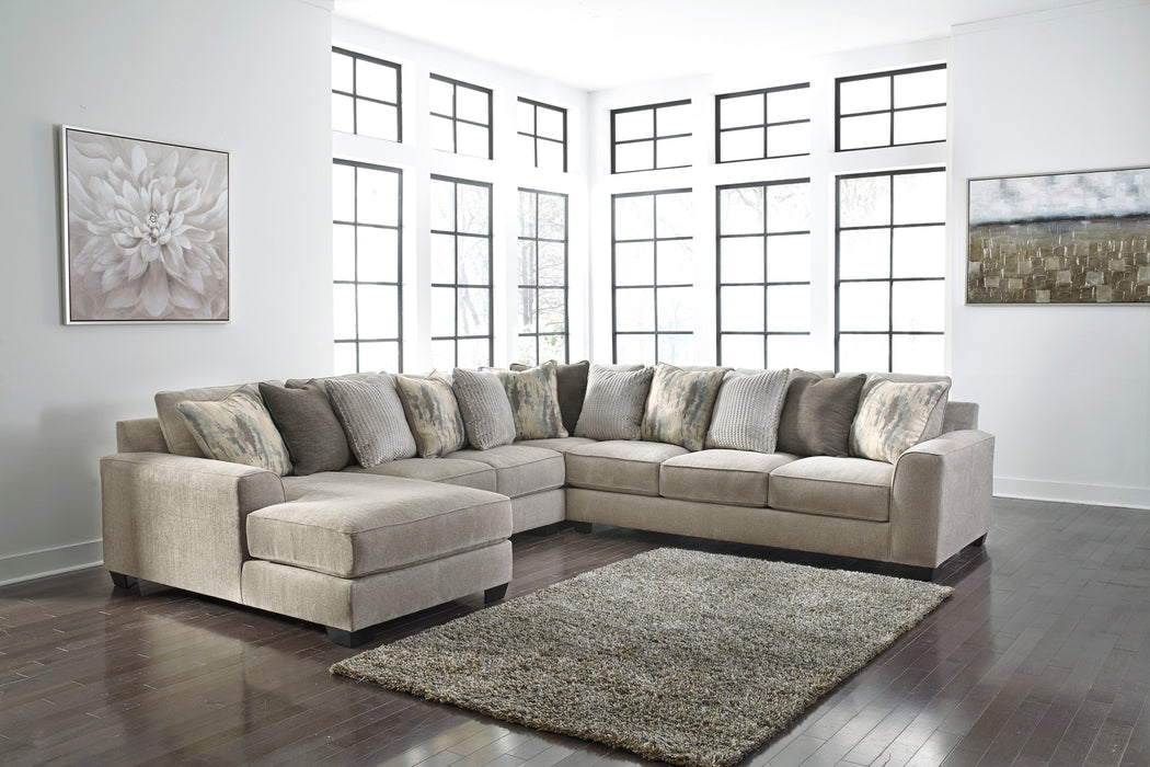 Ardsley Pewter 4-Piece Large LAF Sectional