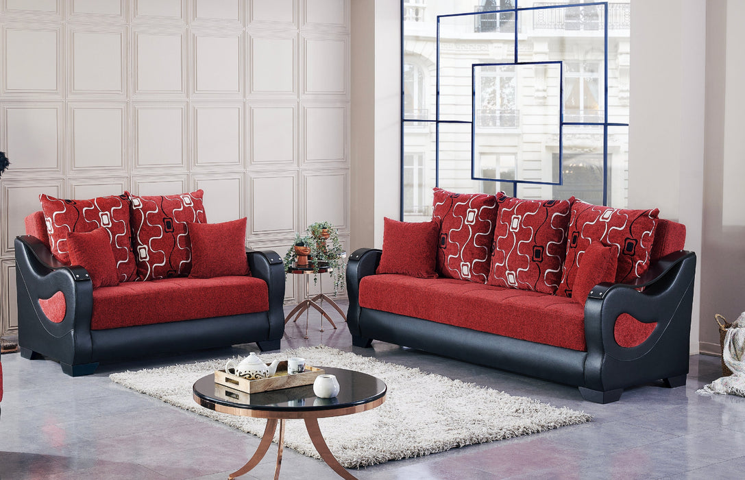 Pittsburgh Red Sleeper Living Room Set