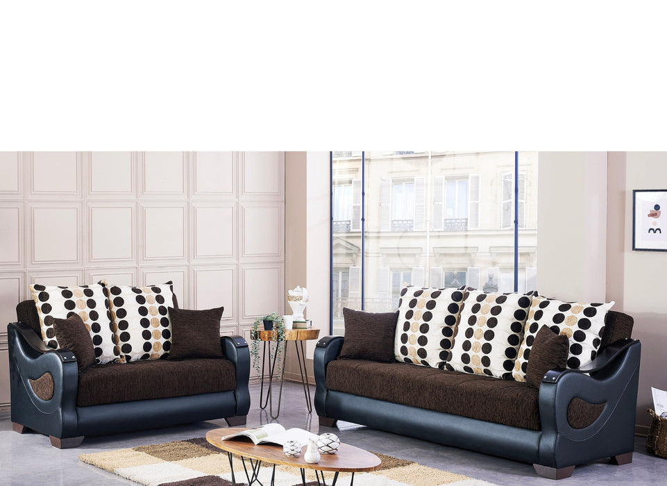 illinois Brown Sleeper Living Room Set