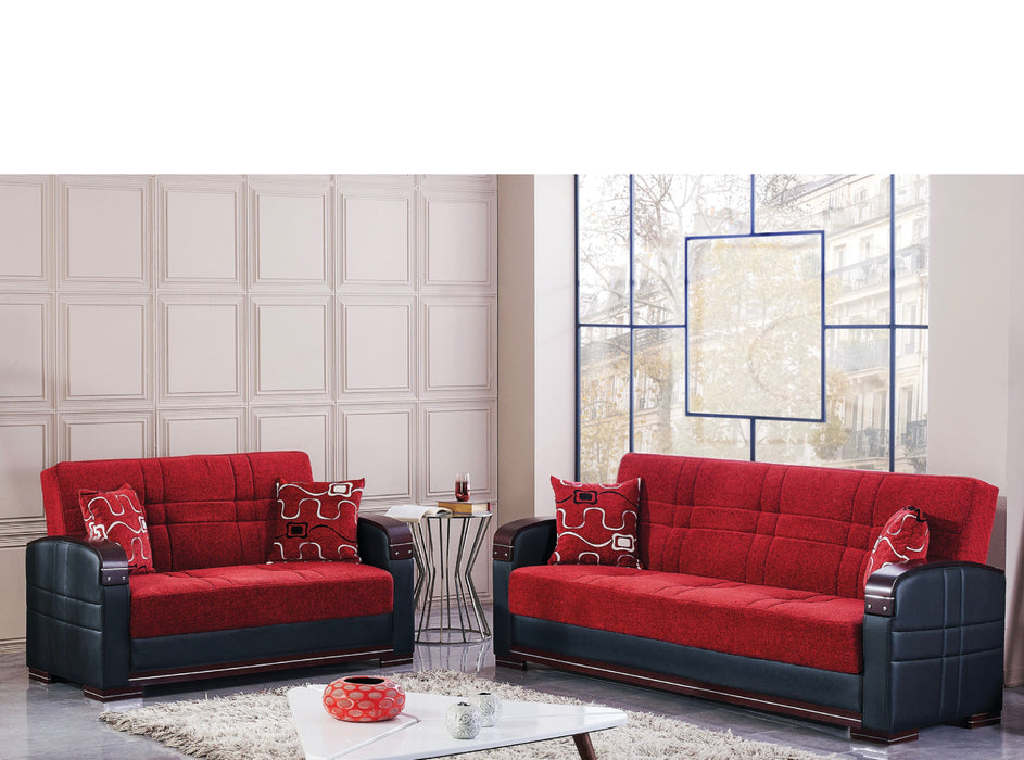 Indiana Red Sleeper Living Room Set