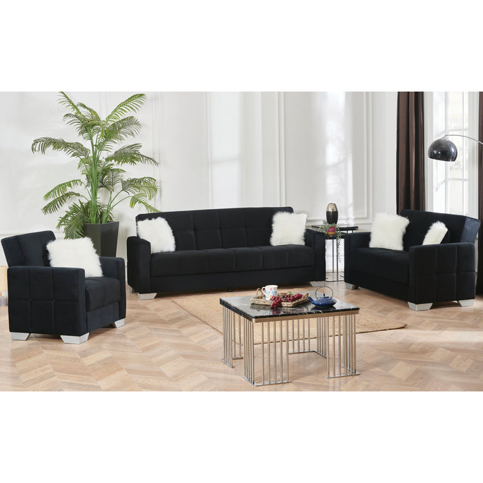 Ontario Black Sleeper Living Room Set