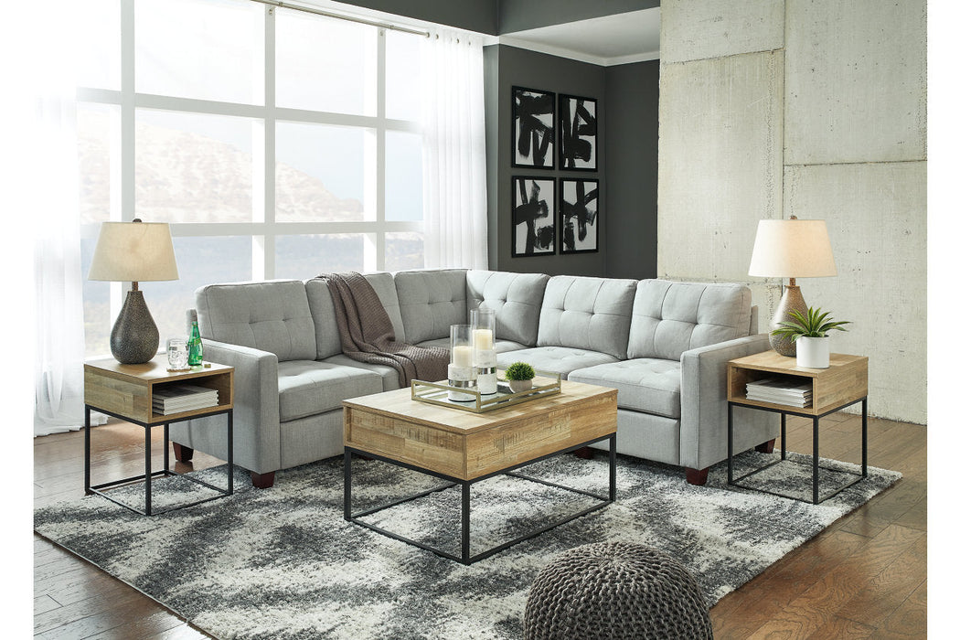 Edlie Pewter 5-Piece Sectional