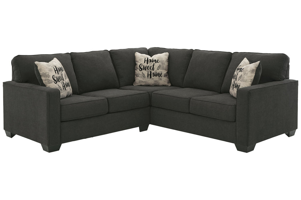 Lucina Charcoal 2-Piece RAF Sectional