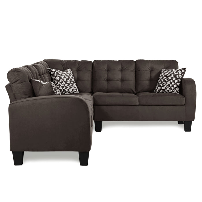 Sinclair Chocolate Reversible Sectional