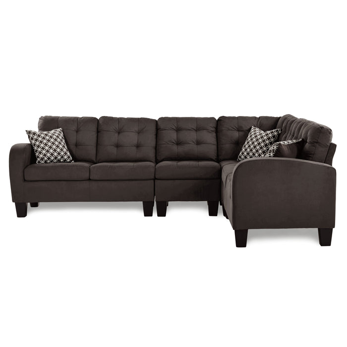Sinclair Chocolate Reversible Sectional
