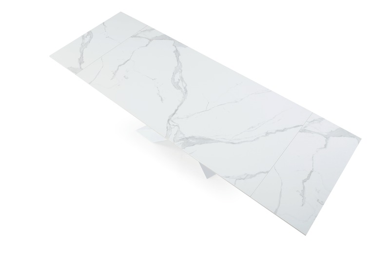 9113 Dinning Table White W/Ext - Gate FurnitureDining Table