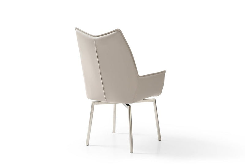 9188 Table With 1218 Swivel Grey Taupe Chairs Set - Gate FurnitureDining Room Set