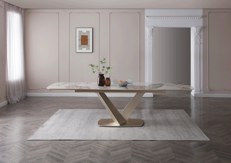 93 Dining Table With 2107 Chairs And 8010 Buffet Set - Gate Furniture